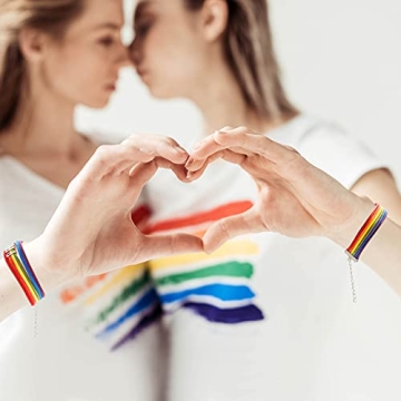 Hicarer 4 Piece Rainbow Pride Bracelet Set for All