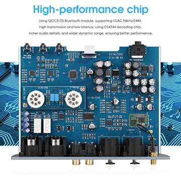 Douk Audio HiFi Tube Bluetooth Preamp Receiver Balanced XLR/RCA Pre-Amplifier Headphone Amp (H8)