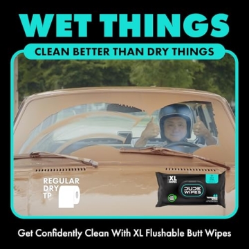 DUDE Wipes - Mint Chill Flushable Wipes - 144 Count