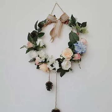 2 Pack 14 Inch Large Metal Floral Hoop Wreath Macrame Gold Hoop Rings for Making Wedding Wreath Decor and DIY Dream Catcher Wall Hanging Crafts