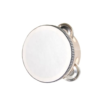 YAYUZEST Tambourine for Adults Hand Held Tambourine Drum, Wooden Tambourine Metal Jingles Percussion...