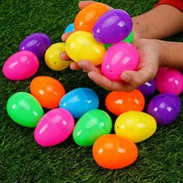 Abakuku 500 Pcs Colorful Plastic Easter Eggs for Celebrations
