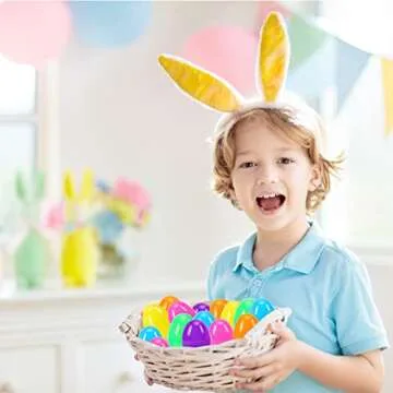 Abakuku 500 Pcs Colorful Plastic Easter Eggs for Celebrations