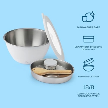 S'well Salad Bowl Kit XL 184oz With Dressing Canister and Utensils