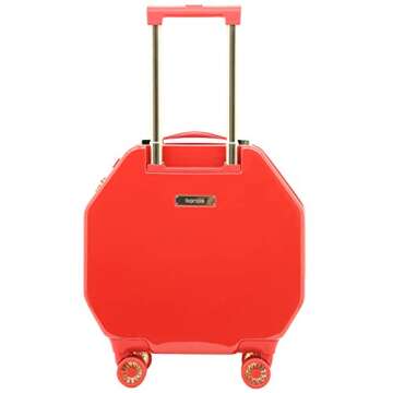 kensie Women's 2 Piece Gemstone TSA Lock Luggage Set, Red, 20-Inch Carry-On