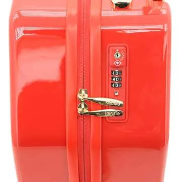 kensie Women's 2 Piece Gemstone TSA Lock Luggage Set, Red, 20-Inch Carry-On