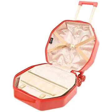 kensie Women's 2 Piece Gemstone TSA Lock Luggage Set, Red, 20-Inch Carry-On