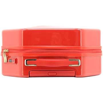 kensie Women's 2 Piece Gemstone TSA Lock Luggage Set, Red, 20-Inch Carry-On