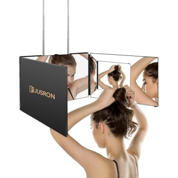 JUSRON 360 Viewing Angle Self Hair Cutting Mirror for Easy Grooming