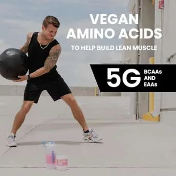 AminoLean Pre Workout Powder, Amino Energy with Natural Caffeine from Green Tea, Vegan BCAA Amino Acids, Cherry Lime (25 Serv)