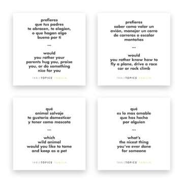 TableTopics - Familia En Español Card Game for Bilingual Fun