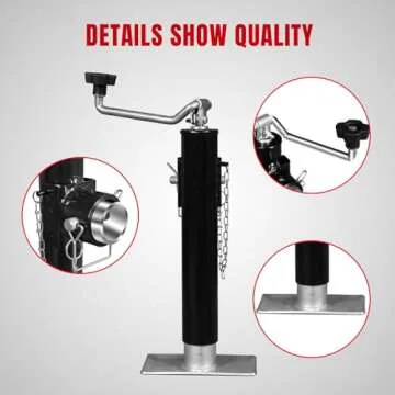BIG RED 2000 LBs Capacity Weld on Trailer Jack