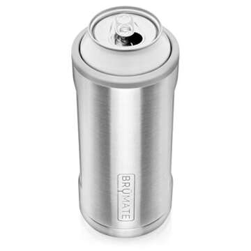 BrüMate Hopsulator Juggernaut Can Cooler Insulated for 24oz / 25oz Cans | Can Insulated Stainless Steel Drink Holder for Beer, Tea, and Energy Drinks (OD Green)