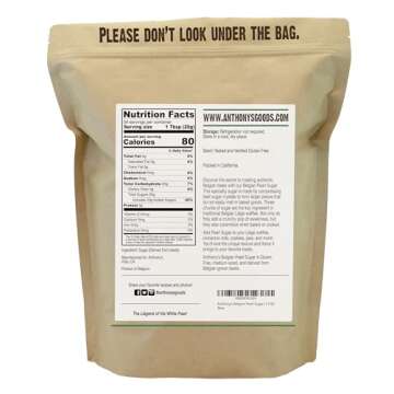 Anthony's Belgian Pearl Sugar - Authentic Imported Belgian Sugar Pearls for Waffles