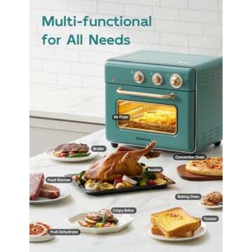 Neretva Toaster Oven & Air Fryer [21 QT& 6-in-1], Compact Toaster Ovens Countertop with 5 Slices 150...