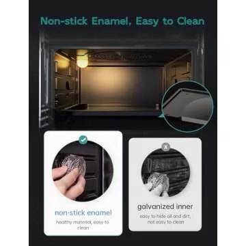 Neretva Toaster Oven & Air Fryer [21 QT& 6-in-1], Compact Toaster Ovens Countertop with 5 Slices 1500W Rapid Heat Air Fryer Toaster Oven Combo Stainless Steel for Bake/Toast/Broil/Air Fryer/Defrost