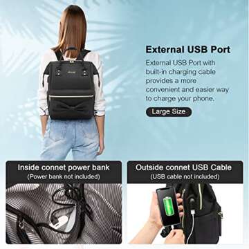 LOVEVOOK Mini Backpack Purse for Women Small Backpack Bag for Teen Girls, Cute Fashion Daypack with USB Charging Port