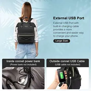 LOVEVOOK Mini Backpack Purse for Women Small Backpack Bag for Teen Girls, Cute Fashion Daypack with USB Charging Port