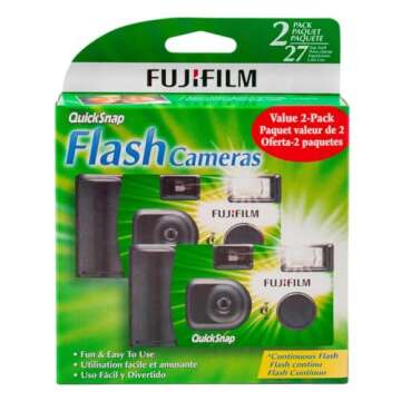 Fujifilm QuickSnap Flash 400 One Time Use 35mm Camera with Flash, 27 Exposures, 6-Pack