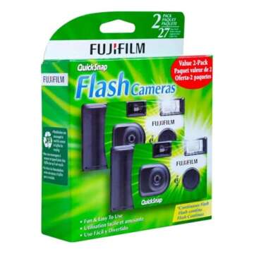 Fujifilm QuickSnap Flash 400 One Time Use 35mm Camera with Flash, 27 Exposures, 6-Pack