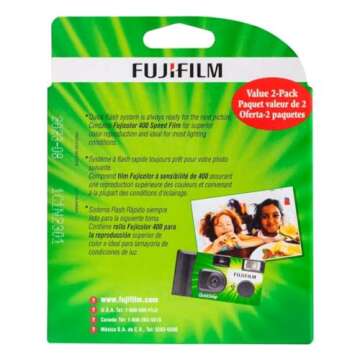 Fujifilm QuickSnap Flash 400 One Time Use 35mm Camera with Flash, 27 Exposures, 6-Pack