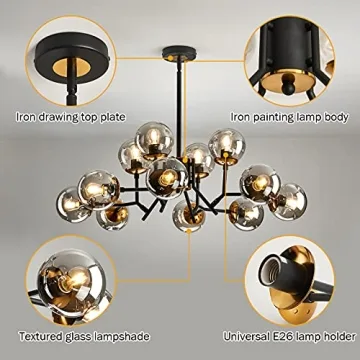 UOFUS 12-Light Sputnik Chandelier for Modern Spaces