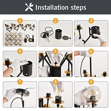 UOFUS 12-Light Sputnik Chandelier for Modern Spaces