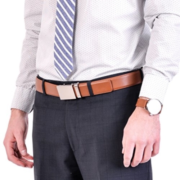 Mission Belt Men's Leather Ratchet Belt - Adjustable & Stylish