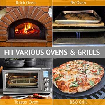 Waykea 12" x 12" Pizza Stone Square Baking Stone | Premium Cordierite Pizza Grilling Stone for Grill Oven RV Oven | Bake Homemade Golden Crispy Crust Pizza