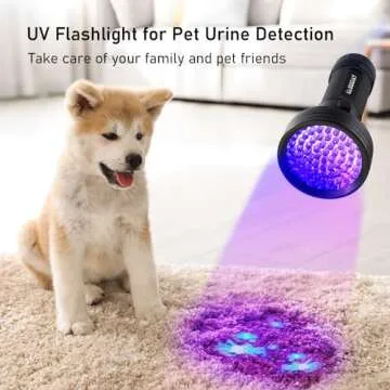 GLOSSDAY 68 LED Blacklight Flashlight for Pet Stains