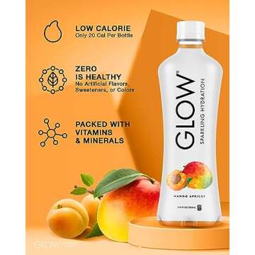 GLOW Sparkling Hydration Drink 16.9oz - Sugar Free & Low Calorie