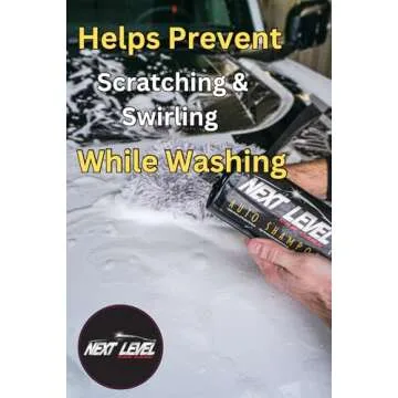 Next Level Car Care Auto Shampoo High End Car Wash Soap | Highly Concentrated | Super Slick Formula | PH Neutral | Cleans Clear Coat | Beautiful Shine | Reduces Water Spotting (16 Fl Oz (Pack of 1)