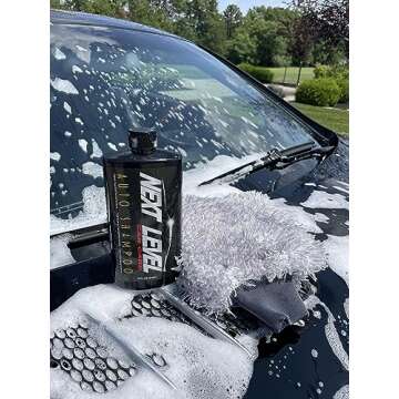 Next Level Car Care Auto Shampoo High End Car Wash Soap | Highly Concentrated | Super Slick Formula | PH Neutral | Cleans Clear Coat | Beautiful Shine | Reduces Water Spotting (16 Fl Oz (Pack of 1)