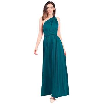 Convertible Multi Way Wrap Maxi Dress for Weddings and Proms