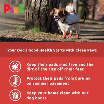 PawZ Rubber Dog Boots - Durable and Waterproof for Small Dogs