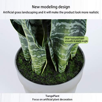 Lifelike 26" Artificial Snake Plant for Home & Office