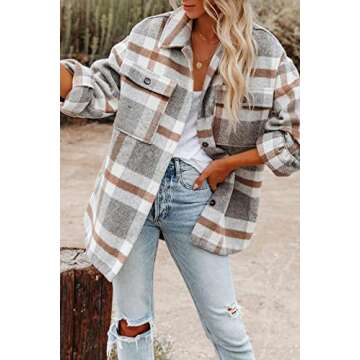 Stylish CHYRII Women's Plaid Shacket Perfect for Fall