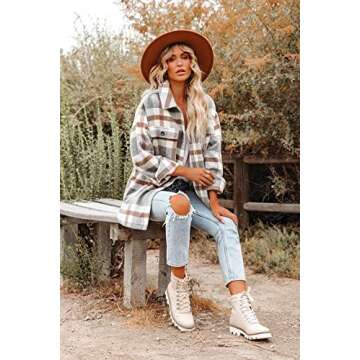 Stylish CHYRII Women's Plaid Shacket Perfect for Fall