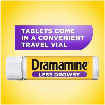 Dramamine Tablets Less Drowsy Formula, 8 tablets (Pack of 3)
