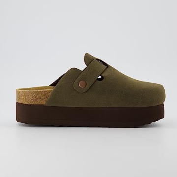 CUSHIONAIRE Women's Comfortable Vegan Leather Clogs