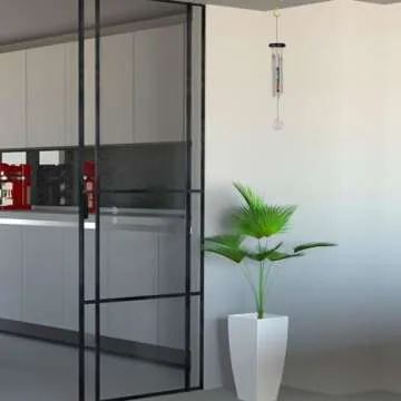 Woodstock Wind Chimes for Outside, Outdoor Decor, Outdoor and Patio Decor, Porch Decor, Meditation, Yoga, Awareness, Relaxation, 17" Woodstock Chakra Chime Seven Stones (CC7)