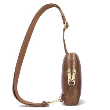 INICAT Travel Small Sling Bag Leather Crossbody Bags for Women Fanny Packs Cross Body Bag for Woman ...