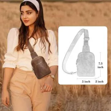 INICAT Travel Small Sling Bag Leather Crossbody Bags for Women Fanny Packs Cross Body Bag for Woman Cross Body Purses(Dark Brown)