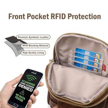 INICAT Travel Small Sling Bag Leather Crossbody Bags for Women Fanny Packs Cross Body Bag for Woman Cross Body Purses(Dark Brown)