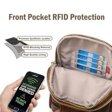 INICAT Travel Small Sling Bag Leather Crossbody Bags for Women Fanny Packs Cross Body Bag for Woman Cross Body Purses(Dark Brown)