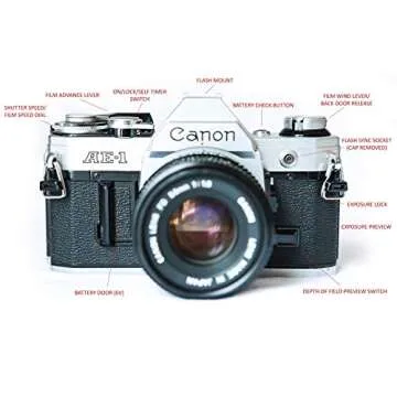 Capture Timeless Moments: Vintage Canon AE-1 35mm SLR Camera with 50mm 1:1.8 Lens (Renewed)