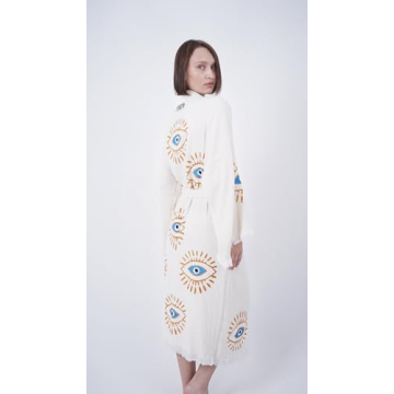 Bodho Handmade Evil Eye Boho Kimono for Summer Fashion