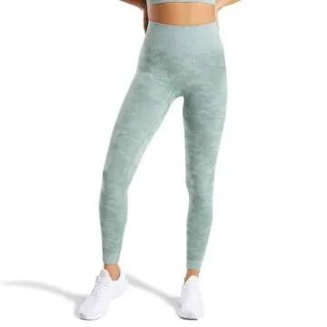 WodoWei Women's Scrunch Butt Lifting Workout Leggings for Women Seamless High Waisted Gym Yoga Pants (W426-sagegreen-S)