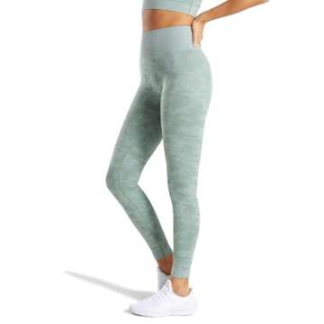 WodoWei Women's Scrunch Butt Lifting Workout Leggings for Women Seamless High Waisted Gym Yoga Pants (W426-sagegreen-S)