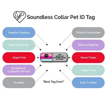 LYP Soundless Slide-On Collar Dog ID Tag - Stylish & Durable